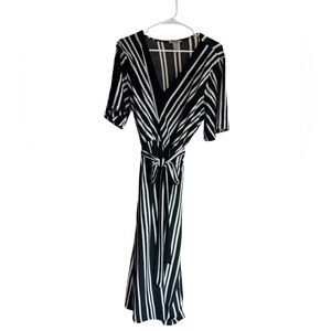 Striped short sleeved midi dress from H&M